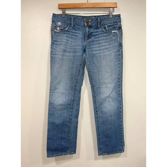 American Eagle 5 Pocket Regular Straight Jeans Women's Size 8 Blue - Picture 4 of 6